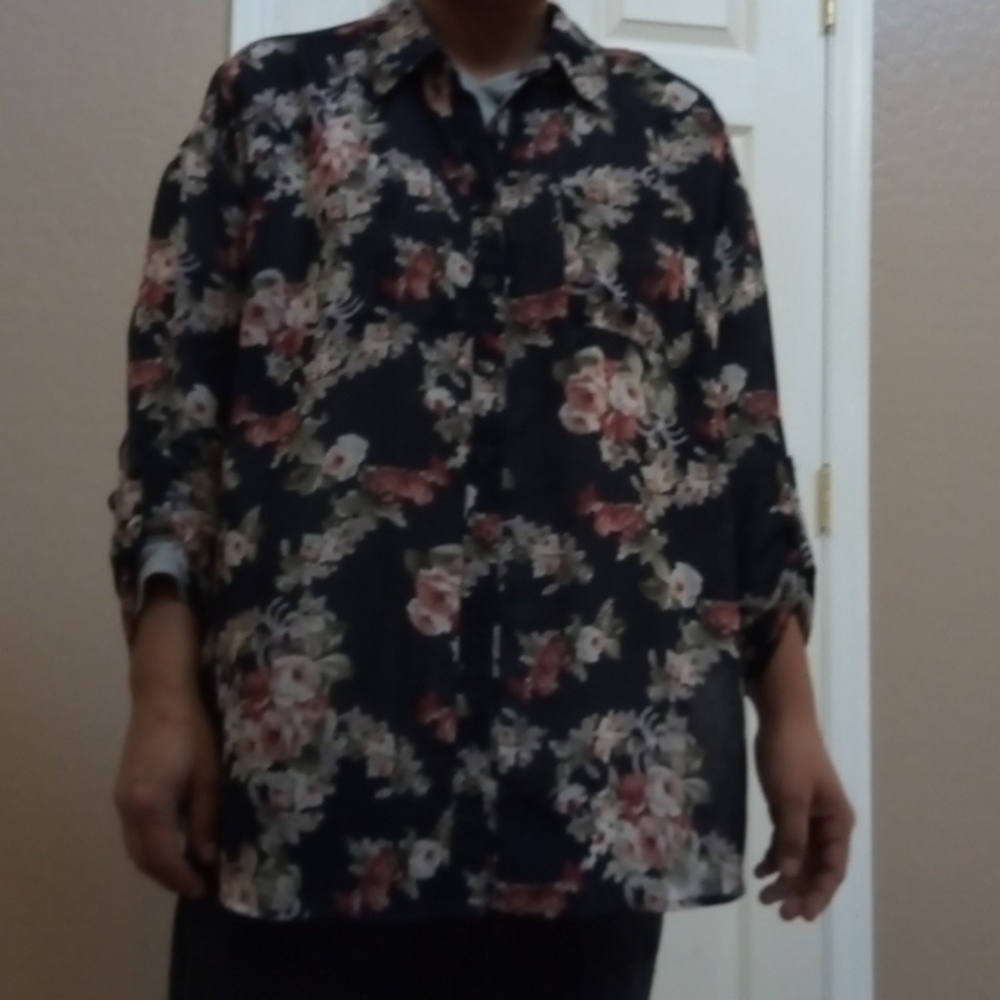 Wetseal sheer navy tunic